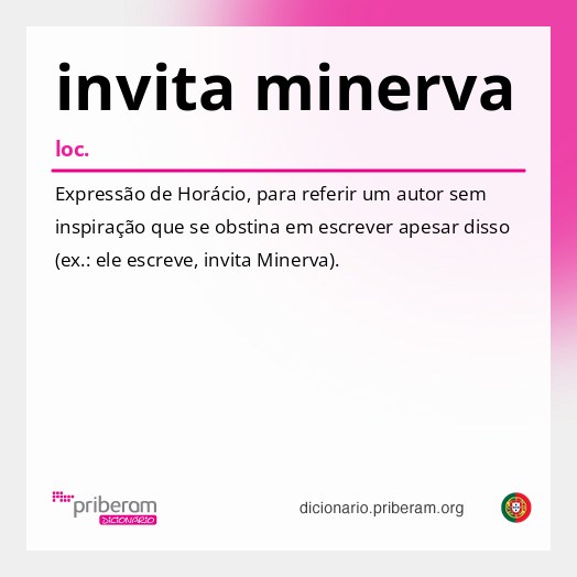Significado de invita minerva